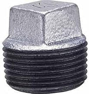 Anvil International 0819902529 Galvanized Imported Malleable Iron Cored Square HD Plug, 1.5"