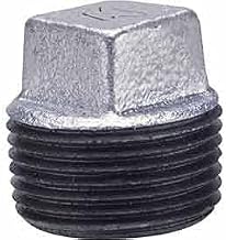 Anvil International 0819902529 Galvanized Imported Malleable Iron Cored Square HD Plug, 1.5"