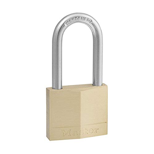Master Lock 1 Pack / Long Shackle / Brass Keyed Padlocks