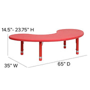 Flash Furniture Red / 35 x 65" / Contemporary Tables