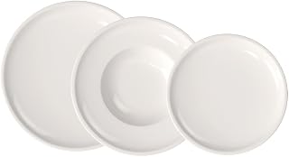 Villeroy & Boch Artesano plate set, 6 pces., tableware set for 2 people, premium porcelain, white