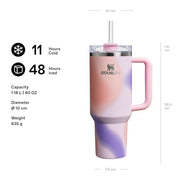 STANLEY Pink Pattern (Rose Petal) / 40 Ounces / Quencher H2.0 FlowState Tumbler Tumblers