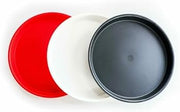 H.S. Inc HS1075-CH Crawfish/Oyster Tray, 13" Diameter, Round, ABS Plastic, Charcoal Color, Microwaveable and Dishwasher Safe, Commercial Seafood Serving Tray, 24 Pack