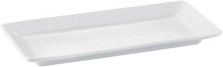 CAC China PNS-43 Long Deep Rect. Platter Porcelain Rectangle, Super White, Set of 12