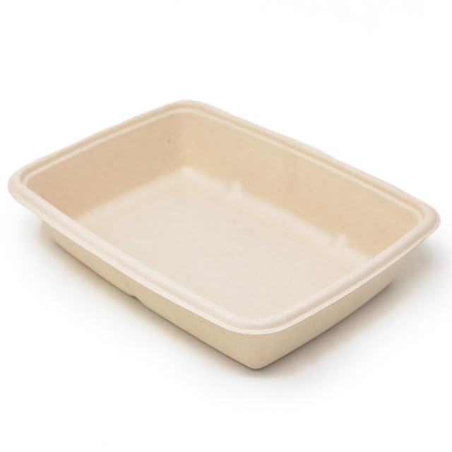 TerraPac 30 oz Natural by Sabert – 30 oz., 30.0 ounces, Molded Fiber Pulp, Natural, Model 46130F300N