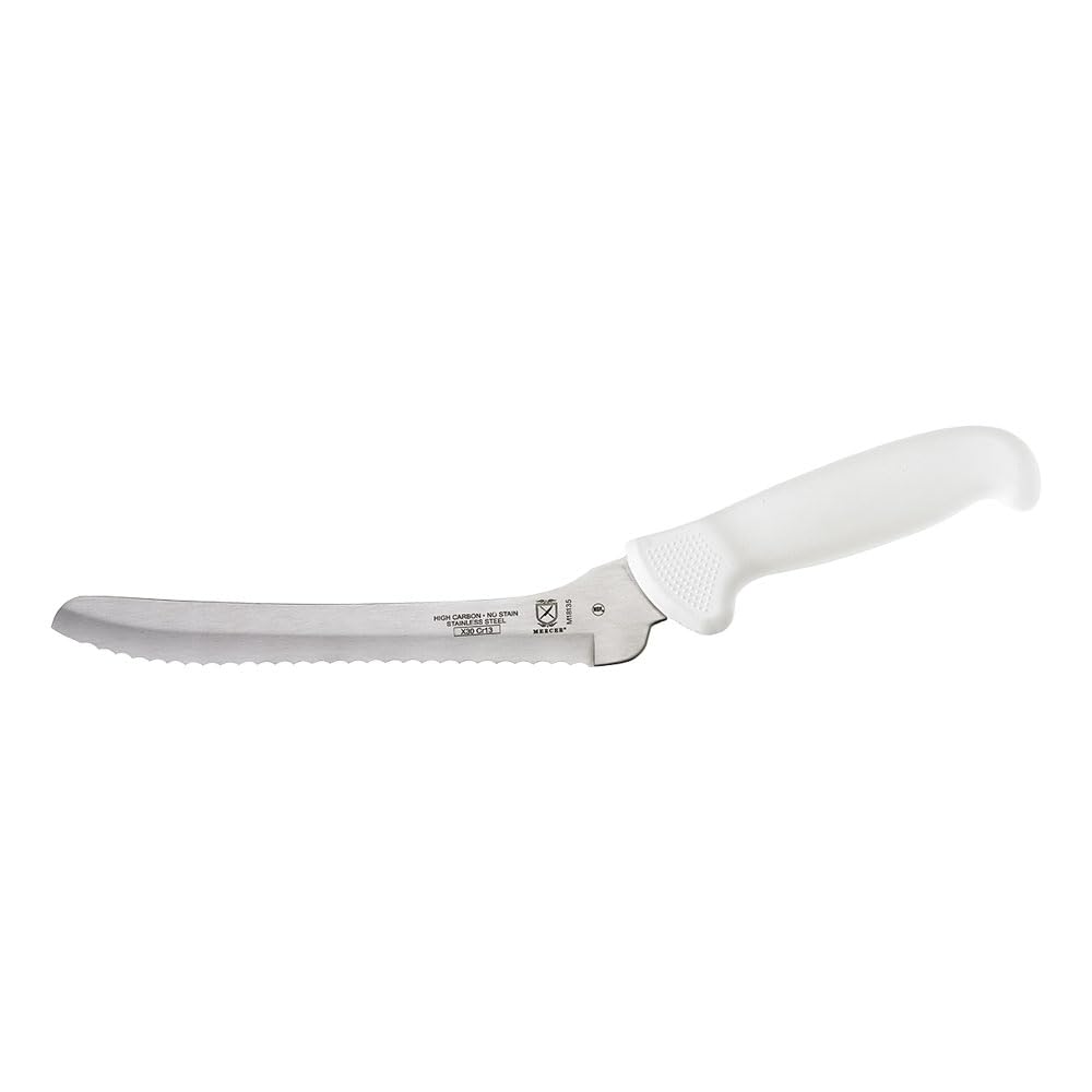 Mercer Culinary 8" / White / Offset Bread Knife 8 Inch Boning Knives