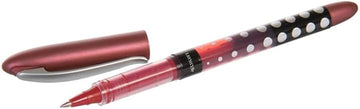 Pulsar Rollerball Pen, Red, 0.5 mm, Red Ink Colour, Metal Tip, Kappilar Technology, Indelible Ink, Transparent Grip Zone, Cap with Clip Westcott