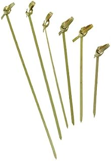 Bamboo Knot Pick Looped Skewer (Case of 100), PacknWood - Biodegradable Wood Sticks for Appetizers, Drinks (3.5") PK209BBBCL90