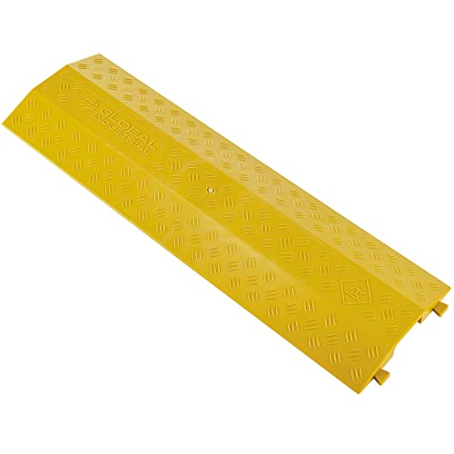 1-Channel Drop Over Cable Protector by Global Industrial – Polyvinyl Chloride, Yellow, Model TSH30109OR