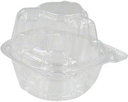 Single Cupcake Container by DFI, LBN-5101 2.5 Inch Clear, Hinged OPS Plastic | 400/Case