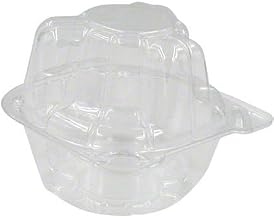 Single Cupcake Container by DFI, LBN-5101 2.5 Inch Clear, Hinged OPS Plastic | 400/Case