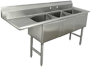 Fabricated Bowl 3 Compartment Scullery Sink Width: 98.5"