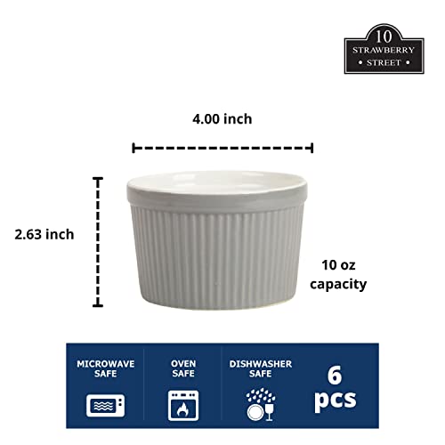 10 Strawberry Street Gray / 10 oz / 10.0 fluid_ounces Ramekins
