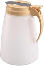 Traex 64 Oz Polyethylene Syrup Server with Almond Top