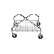 Fold and Store Service Cart by Global Industrial – 12-Gauge Steel, Chrome Tubing & White Tabletop, Model 912110
