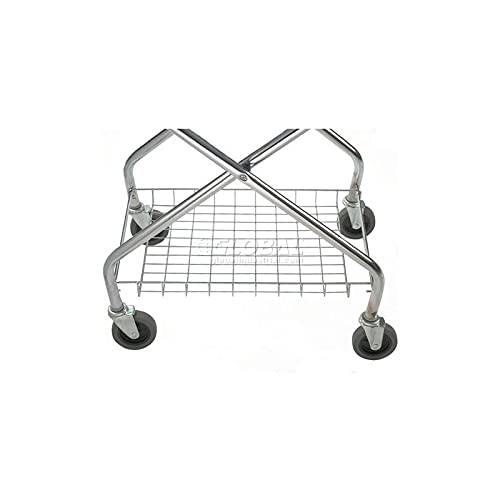 Fold and Store Service Cart by Global Industrial – 12-Gauge Steel, Chrome Tubing & White Tabletop, Model 912110
