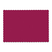 310524 10quot; x 14quot; Scalloped Edge Burgundy Colored Paper Placemat 1000/Case by Hoffmaster – 9.5" Length x 13.5" Width, Paper, Red, Model HFM310524