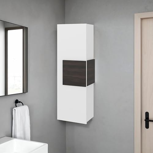 DEPOT E-SHOP White/Dark Walnut / 1 Medicine Cabinets