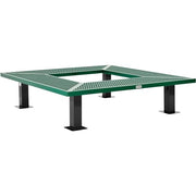 6' Square Outdoor Tree Bench by Global Industrial – 6 inches, Thermoplastic Coated Steel, Green, Model 277510GN