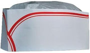 For Cellucap Round Series Paper Low Profile Crown Red Stripe, 100/Case
