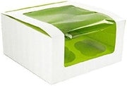 PacknWood 209BCKF4 Green Cupcake Box With Window
