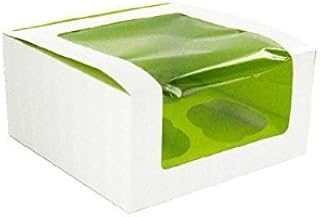 PacknWood 209BCKF4 Green Cupcake Box With Window