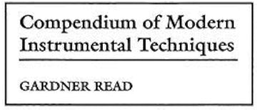 [Compendium of Modern Instrumental Techniques] [Author: Read, Gardner] [February, 1993]