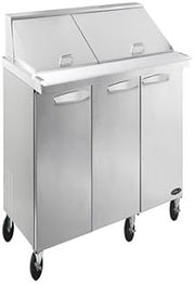 Kool-It KSTM-72-3 72-2/5" Mega Top Two Section Sandwich and Salad Prep Unit, 20.2 Cubic Feet