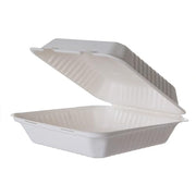 ECO PRODUCTS Vanguard / 9" / White Clamshell Take Out Containers