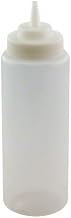 Tablecraft 23363C Polyethylene Wide Mouth Squeeze Dispenser with Wide Cone Tip, Clear, 32-Ounce (12-pack)