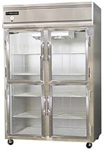 2R-GD-HD Two Section Reach In Glass Door Refrigerator, Half-Height Doors