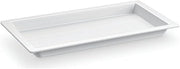 HUBERT White Plastic Rectangular Tray - 12 7/8" L x 6 1/2" W x 1" H