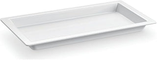 HUBERT White Plastic Rectangular Tray - 12 7/8" L x 6 1/2" W x 1" H
