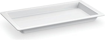 HUBERT White Plastic Rectangular Tray - 12 7/8" L x 6 1/2" W x 1" H