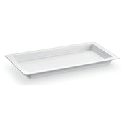 White Plastic Rectangular Tray - 12 7/8" L x 6 1/2" W x 1" H by HUBERT – Model H0302-WHITE