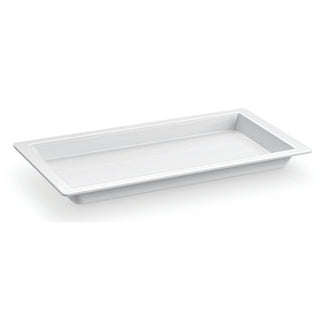 White Plastic Rectangular Tray - 12 7/8" L x 6 1/2" W x 1" H by HUBERT – Model H0302-WHITE