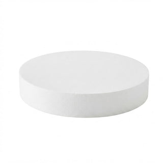 22" x 4" Round Foam Cake Dummy by Glownary – 2000 Ml, Paperboard, White, Model 246cdrd422