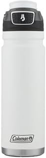Coleman Switch AUTOSPOUT Insulated Stainless Steel Water Bottle, 24oz, White