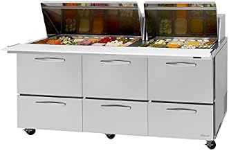 Turbo Air 6-Drawer Sandwich Salad Prep Table 23-CU.ft. PST-72-30-D6-N