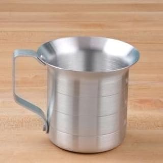 Royal Industries Liquid Measure, Aluminum, 1/2 Qt Aluminum , Silver