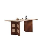 Mesa De Jantar Nordic Travertine Slate Dining Table for Small Household Use Cream Style Rectangular Diner Table by JOYNOW – One Size, 200x80x75cm, Model 8524