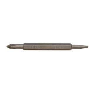 Bits, 4-in-1 Electronics, PH 0, SLTD 3/32-Inch by KLEIN TOOLS – Phillips #0, Slotted 3/32", Tempered Steel, Multi, Pack of 2, Model 13391