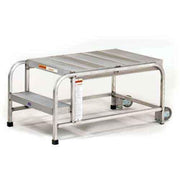 EGA Mobile Aluminum Work Platform 2-Step by EGA Products – 56"L x 27"W x 20"H, Aluminum, Mill, Model A001