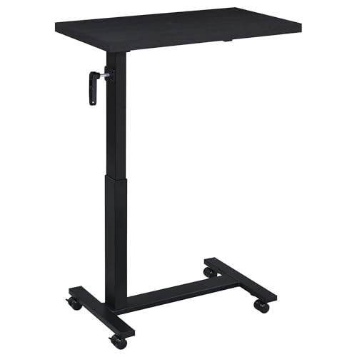 Coaster Fine Furniture Black / 28"W x 15.5"D x 27.75 - 40.25"H / Contemporary Overbed Tables