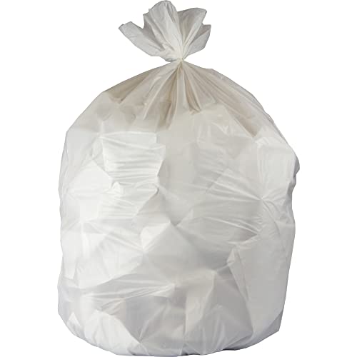 Heritage Low-Density Extra Heavy Duty Trash Can Liners by Heritage Bag – 13.1" x 19.5" x 3.75", 30.0 gallons, Ldpe,Polyethylene, White, Pack of 200