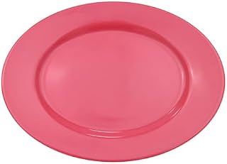 CAC China LV-13-R Oval Platter R.E. Red 11 1/2" Stoneware Oval, Color, Set of 12