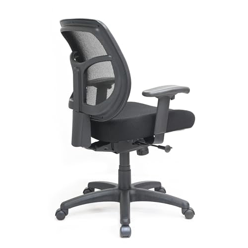 Eurotech Black / Upgraded Seat with Authentic TEMPUR-Material / 26 inches (W) x 19.3 inches (D) x 35 inches ( Home Office Desk Chairs