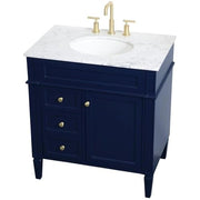 Elegant Decor 32" - Single / Blue,gold / Modern Wheel Care