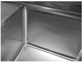 Economy 72" x 24" Double Fabricated Bowl Scullery Sink