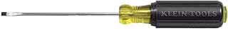 KLEIN TOOLS 607-3 Mini Flathead Screwdriver, Made in USA, 3/32-Inch Cabinet Tip, 3-Inch Round Shank and Cushion-Grip Handle